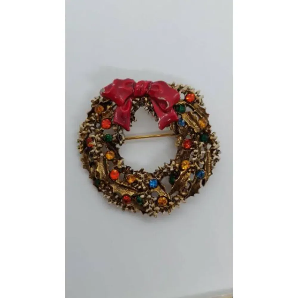 Vintage ART wreath brooch‎ Arthur Pepper